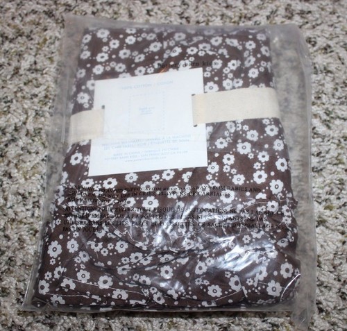 NEW Pottery Barn Kids Sabrina Basket Liner Size Large Brown Daisy Floral PBK - Picture 2 of 2