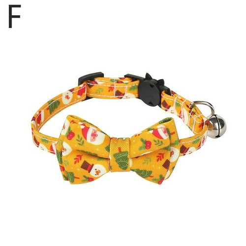 Cute Christmas Tie Bell Pet Supplies Collar Bow Cat Kitten Safety Breakaway - Picture 3 of 15