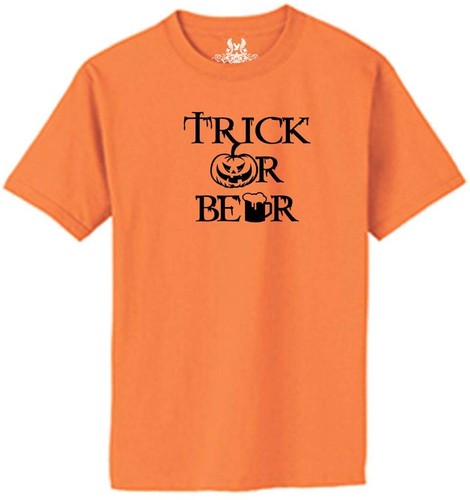 NEW MEN'S Printed Trick or Beer T-Shirt Funny Halloween Pumpkin Evil Tee MMA - Picture 22 of 22