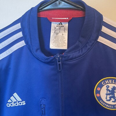 adidas CHELSEA FC CFCロゴ 青ジャケット XL Adidas Authentic Chelsea FC Sports Soccer Jacket Men's Size
