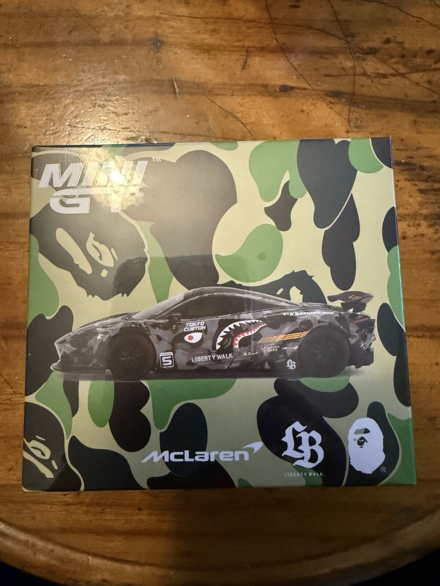 A BATHING APE BAPE LBWK MINI GT CAMO MCLAREN 720S 1/64 Scale Model