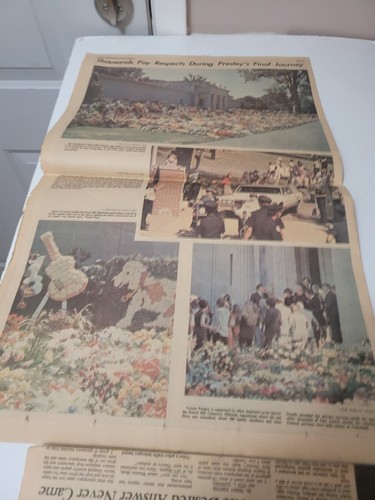 DEATH of ELVIS PRESLEY NEWSPAPER, MEMPHIS PRESS-SCIMITAR, August 17, 1977 - Picture 6 of 7