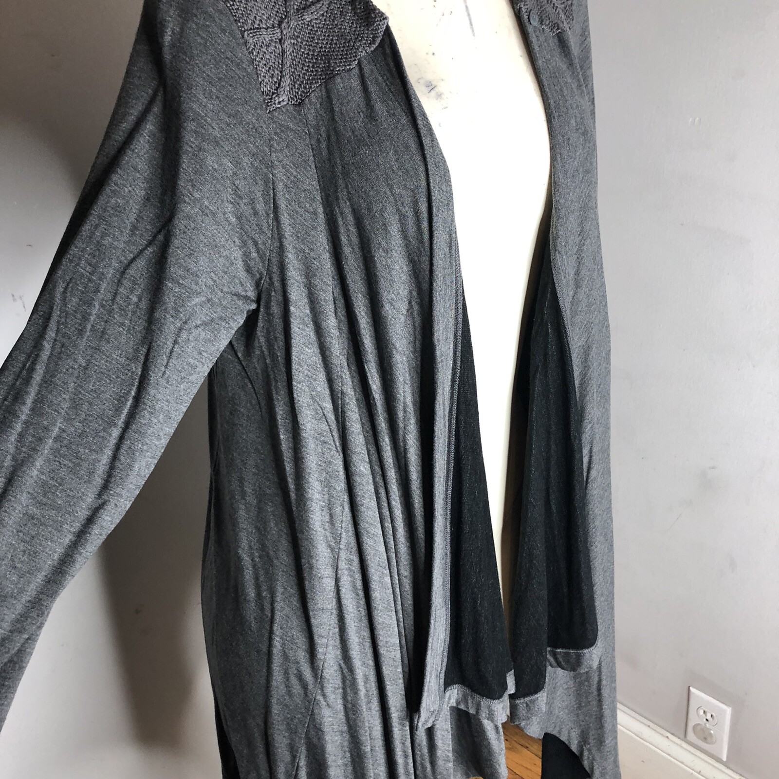 Chico's Zenergy Retreat Cable Knit Duster Cardigan Sweater Jacket Size