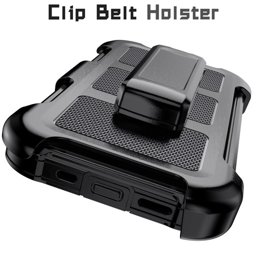 For Apple Phone 16e Shockproof Rugged Case Phone Black Cover / Belt Clip Holster - Picture 7 of 30