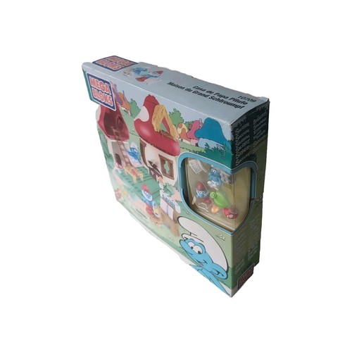 MEGA BLOKS 10752 THE SMURFS PAPA SMURF'S HOUSE NEW & SEALED SLIGHT BOX DAMAGE - Picture 2 of 4