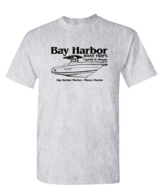 BAY HARBOR Boat Trips - Unisex Cotton T-Shirt Tee Shirt