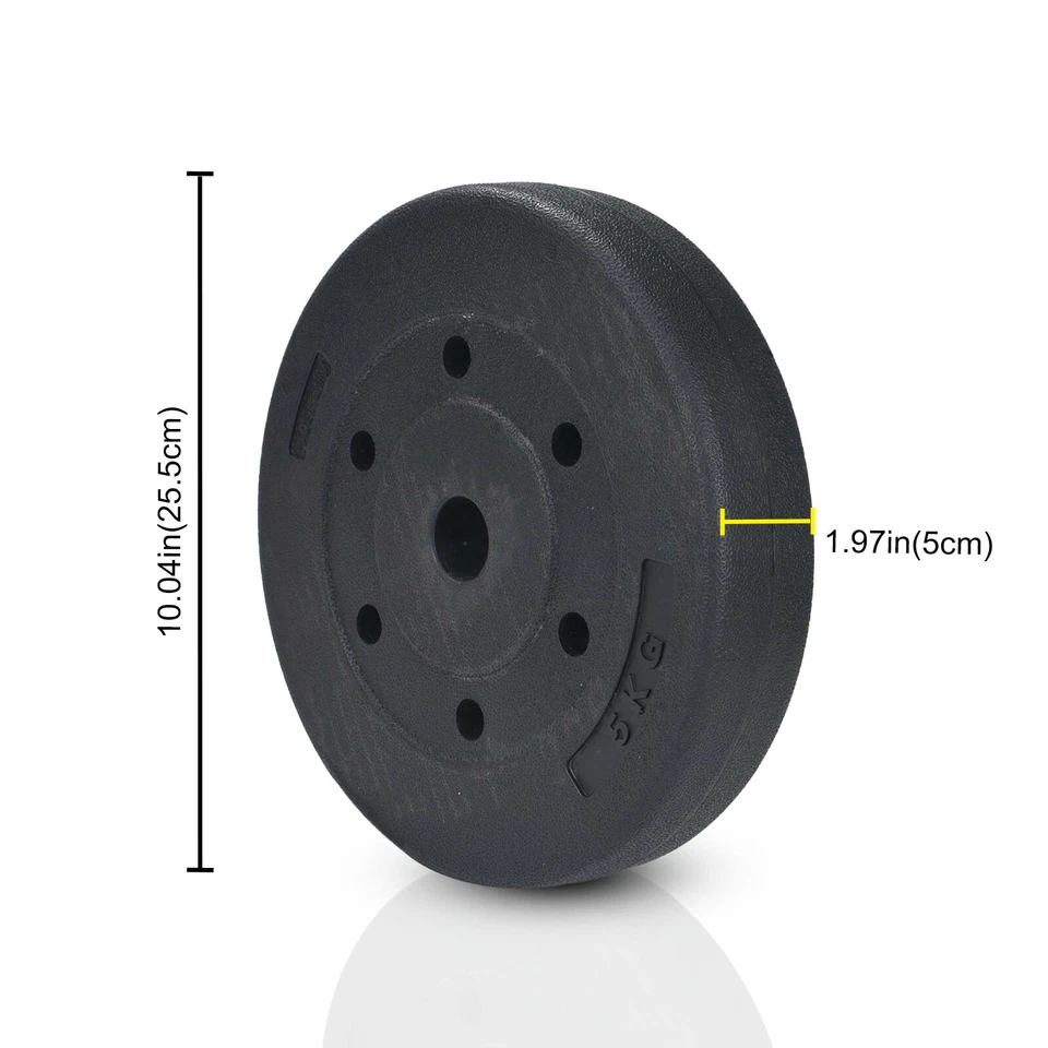 Weight Plates Set Free Dumbbell Vinyl 1 inch Standard 5kg/10kg/15kg Gym Barbell - Image 2 of 4