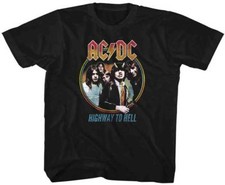 AC/DC Highway To Hell Band Photo Youth T Shirt 2T-YXL Heavy Metal Music