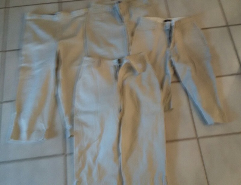 womens misses sz 6 khaki capris crop pants lot 4