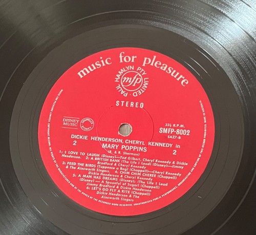 SNOW WHITE & THE SEVEN DWARFS / MARY POPPINS Walt Disney Vinyl Record LP 1966 OZ - Picture 13 of 13