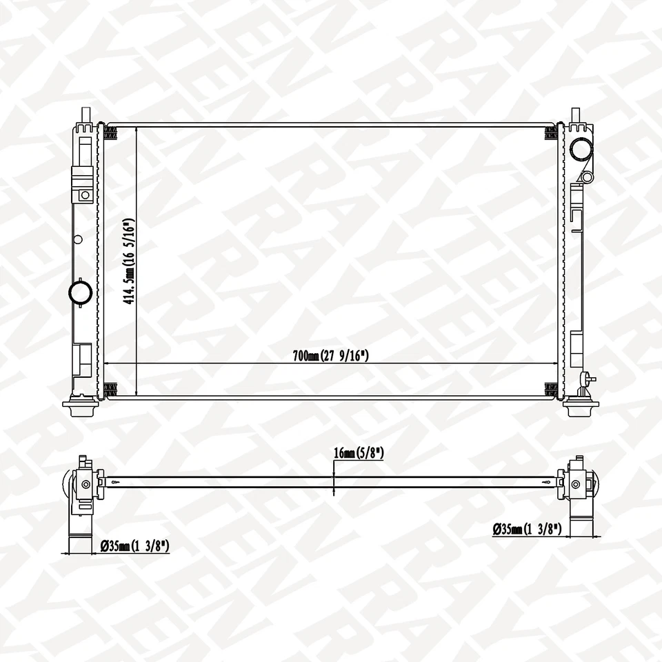 Aluminum Radiator For 07-17 Jeep Compass Patriot 08-14 Dodge Caliber Avenger Foto 3 de 4