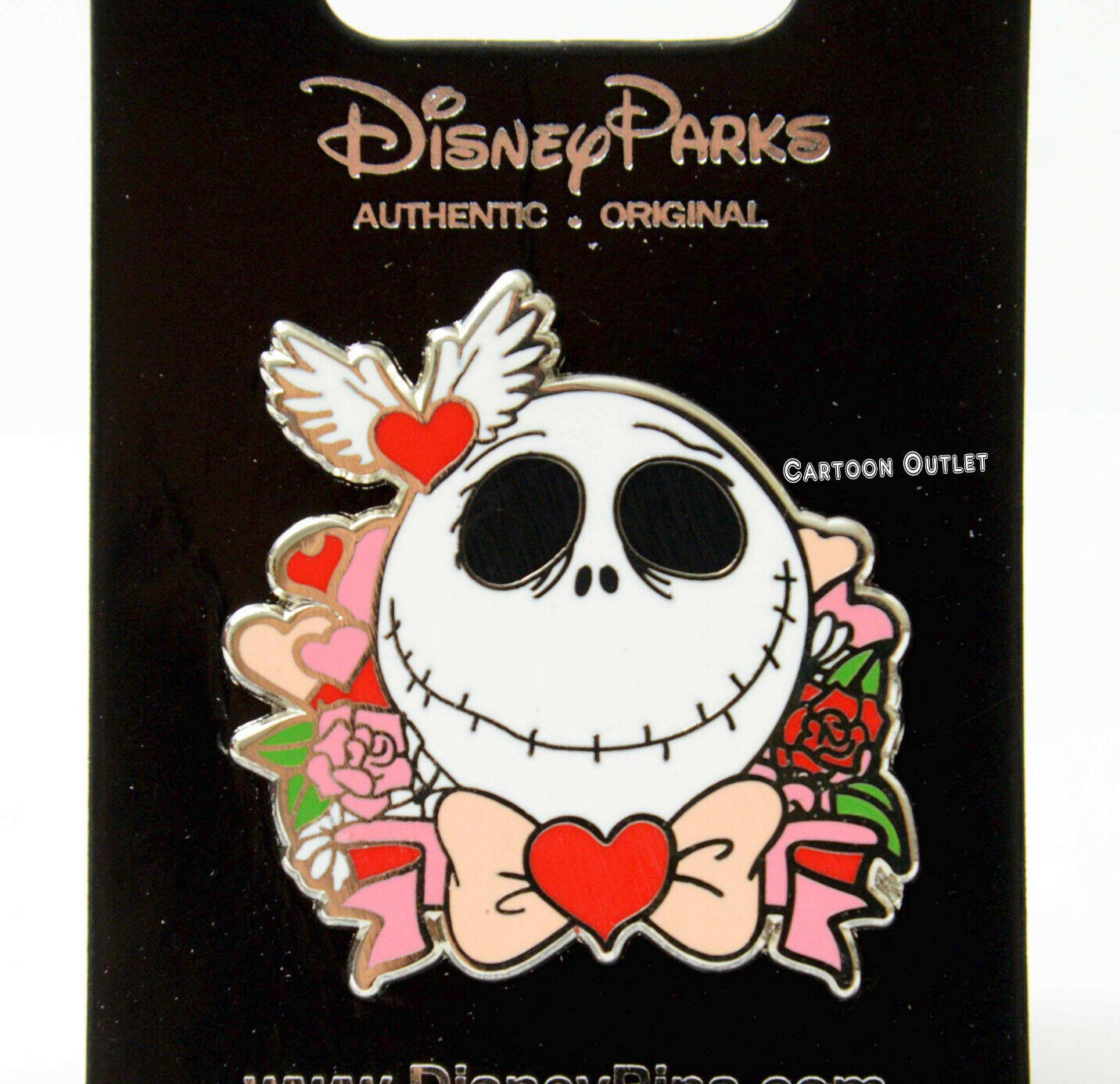 Disney Nightmare Before Christmas Jack Skellington  Trading Pin New Wings Heart
