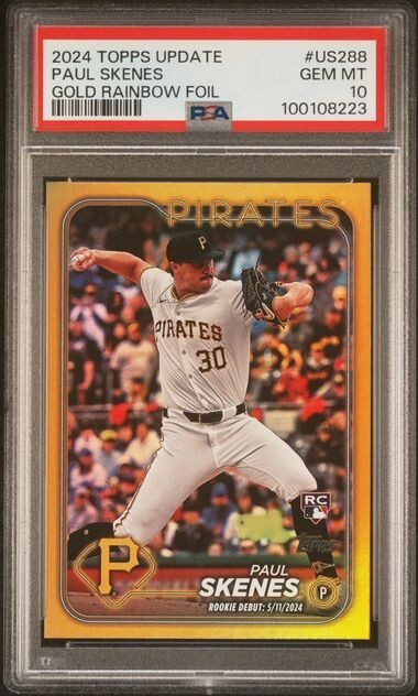 2024 Topps Update Gold Rainbow Foil Paul Skenes RC US288 2024 Topps Update Gold Rainbow Foil Paul Skenes RC US288