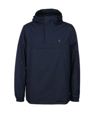 FARAHCl ydesdale Overhead Hooded Jacket True Navy Size S RRP £80 UK