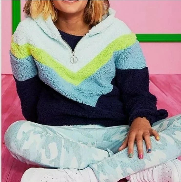 Sherpa quarter top zip hoodie