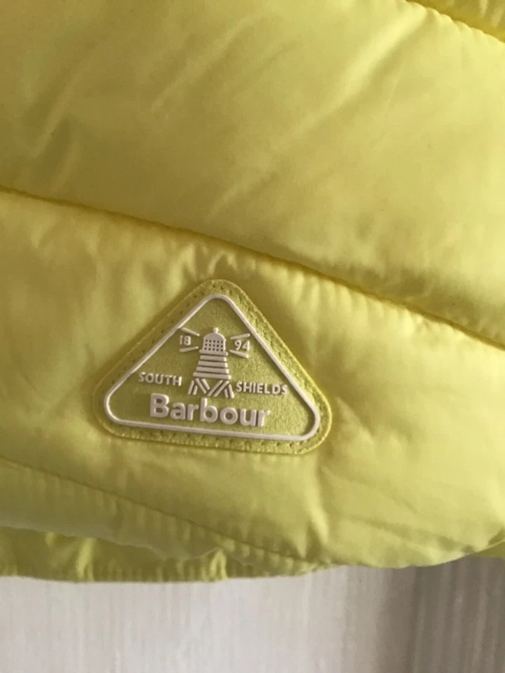 Barbour Womens Gilet Shorewood Coastal Collection Quilted Fibredown Yellow UK 8 - Image 4 of 4