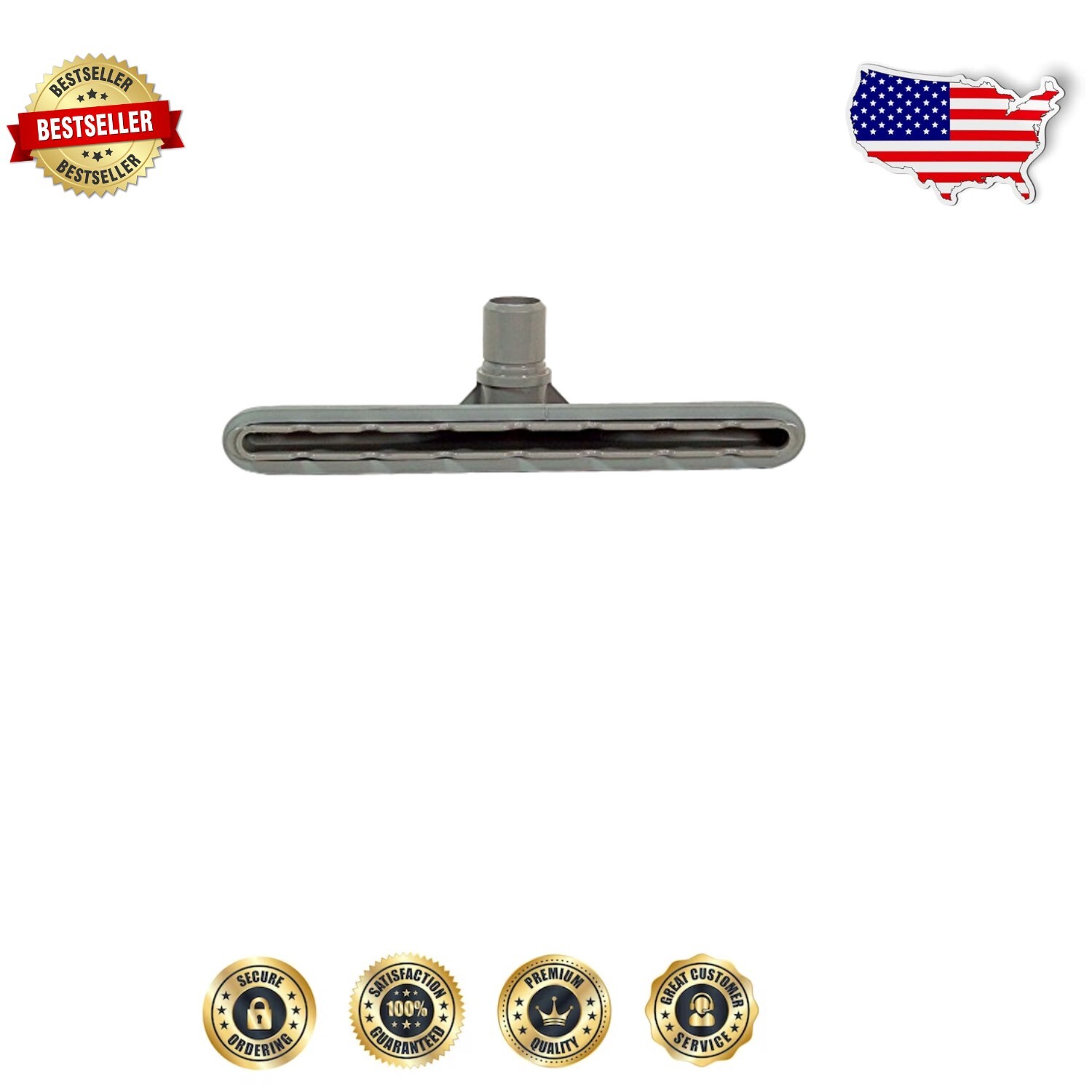 14-Inch Vacuum Floor Brush with Scalloped Edges for Low to Medium Pile Carpets