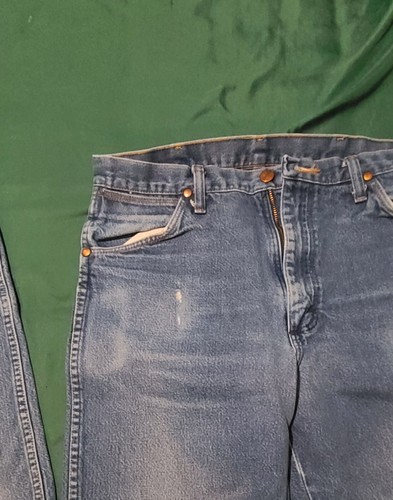 3 Paar Wrangler 13MWZ Jeans Herren 34x32 blau Cowboy Schnitt gerade gebraucht - Bild 5 von 6