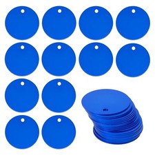 Round Aluminum Blank Tags Stamping Blanks Engraving Blanks 25 Pack Blue