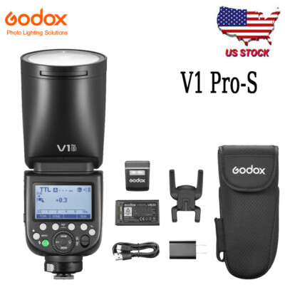 US Godox V1Pro-S 2.4G TTL HSS Round Head Flash Light Speedlite For Sony Camera