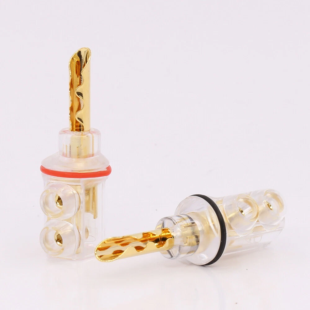 Stahlbrite Pro Qualität Vergoldete Banane Lautsprecher Stecker Hi-Fi