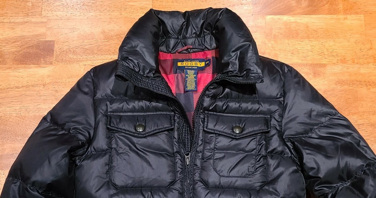Ralph Lauren Rugby RLFC Puffer Down Insulated Jacket Black