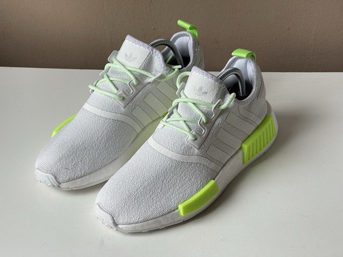 ADIDAS ORIGINALS NMD_R1 Hombres Blanco Solar Verde Gimnasio Correr Entrenador Reino Unido Talla 5 - Imagen 2 de 14