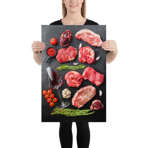 Wine, meat, tomato (Italian, Spanish cuisine) — Food kitchen poster, kitchen art - 第 11/12 張圖片