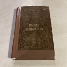 1851 Antique Miniature POCKET HOMEOPATHIST BOOK  Dr. John Henry Grossman Library