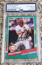 Paul O'Neill Signed Auto 1991 Donruss #583 Baseball Card PSA DNA