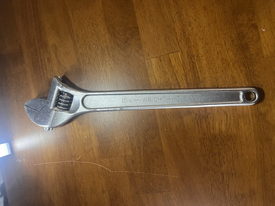 Wright Tool 9AC15 Adjustable Wrench Maximum Capacity 1-11/16 Inch Chrome 15 Inch - Image 2 of 4