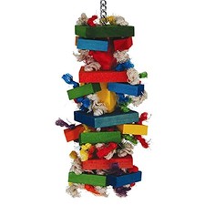 Bird Toy for to Large Birds - Knots N Blocks - Parrot Toys for Medium