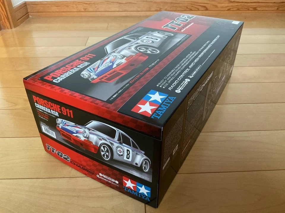 Tamiya 1/10 RC n.571 Porsche 911 Carrera RSR TT-02 telaio su strada nuovo da JP - Immagine 2 di 4