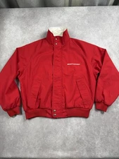 Vintage Nippondenso Jacket Mens Large Red Swingster Made USA Workwear Bomber 90s
