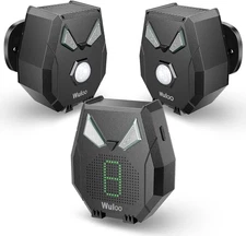 Solar Wireless Driveway Alarm, Outdoor Motion Sensor Detector Alarms Black 