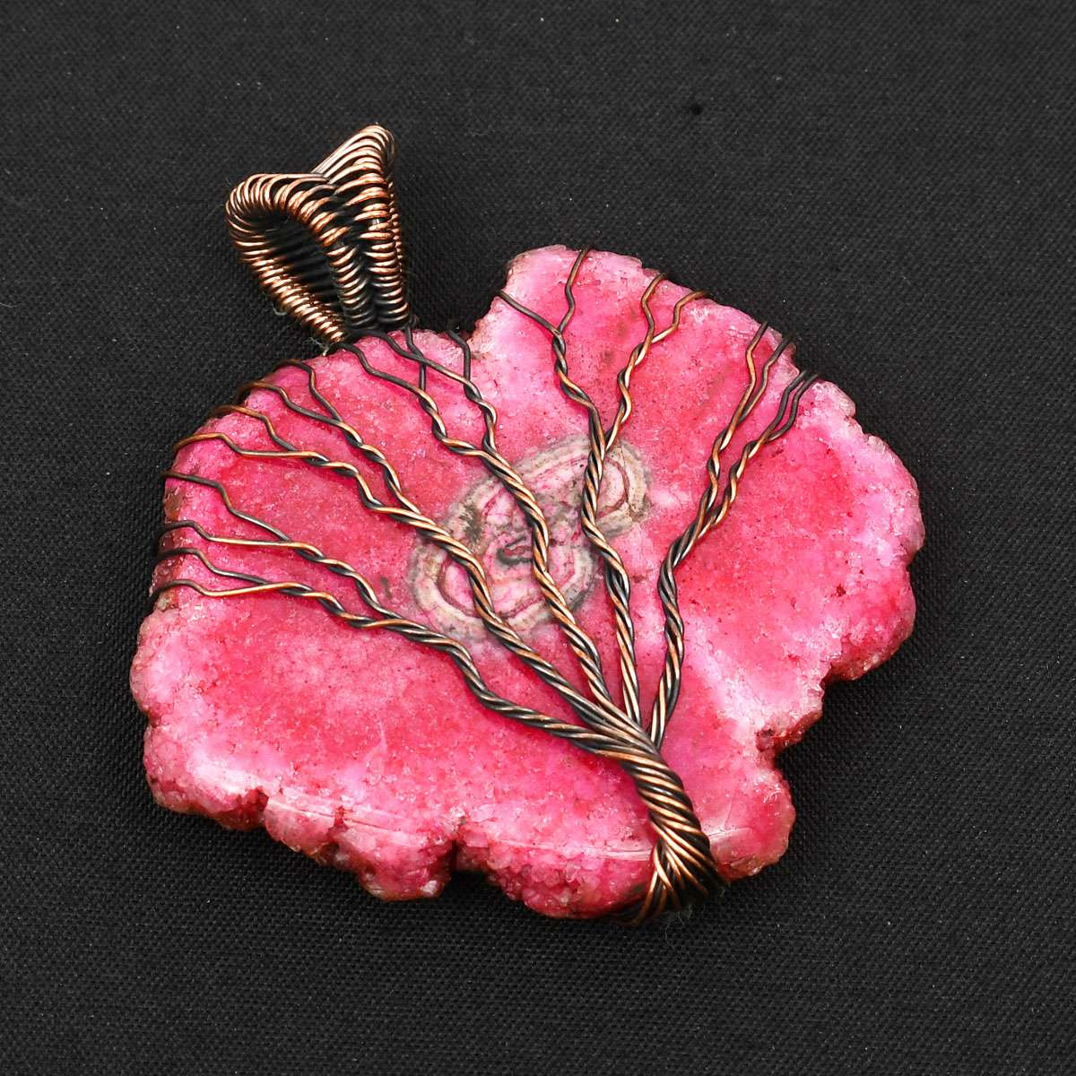 Tree Of Life Solar Quartz Handmade Copper Wire Pendant Jewelry 2.4