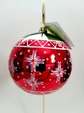 Christopher Radko - Ski Lodge Favorite #01-0014-0 Snowflake Pattern Ball