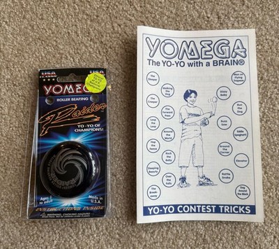 NEW FACTORY SEALED YOMEGA RAIDER PURPLE / BLACK YO-YO + CONTEST TRICKS PAMPHLET!