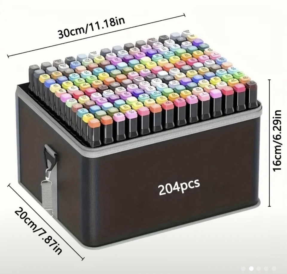 168-Piece Dual Tip Alcohol Marker Set – Vibrant Colors For Artists – Fall Bargain (Shipping Included)