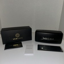 Versace Sunglasses Hard Case Empty with Outer Box And Cleaning Cloth- NEW 