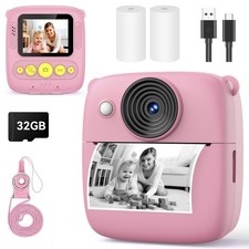 Instant Print Camera for Kids, 1080P HD Kids Digital Cameras Instant Print Ph...