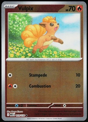 Vulpix - Common ME01: Mega Evolution 019/132 NM Reverse Holo