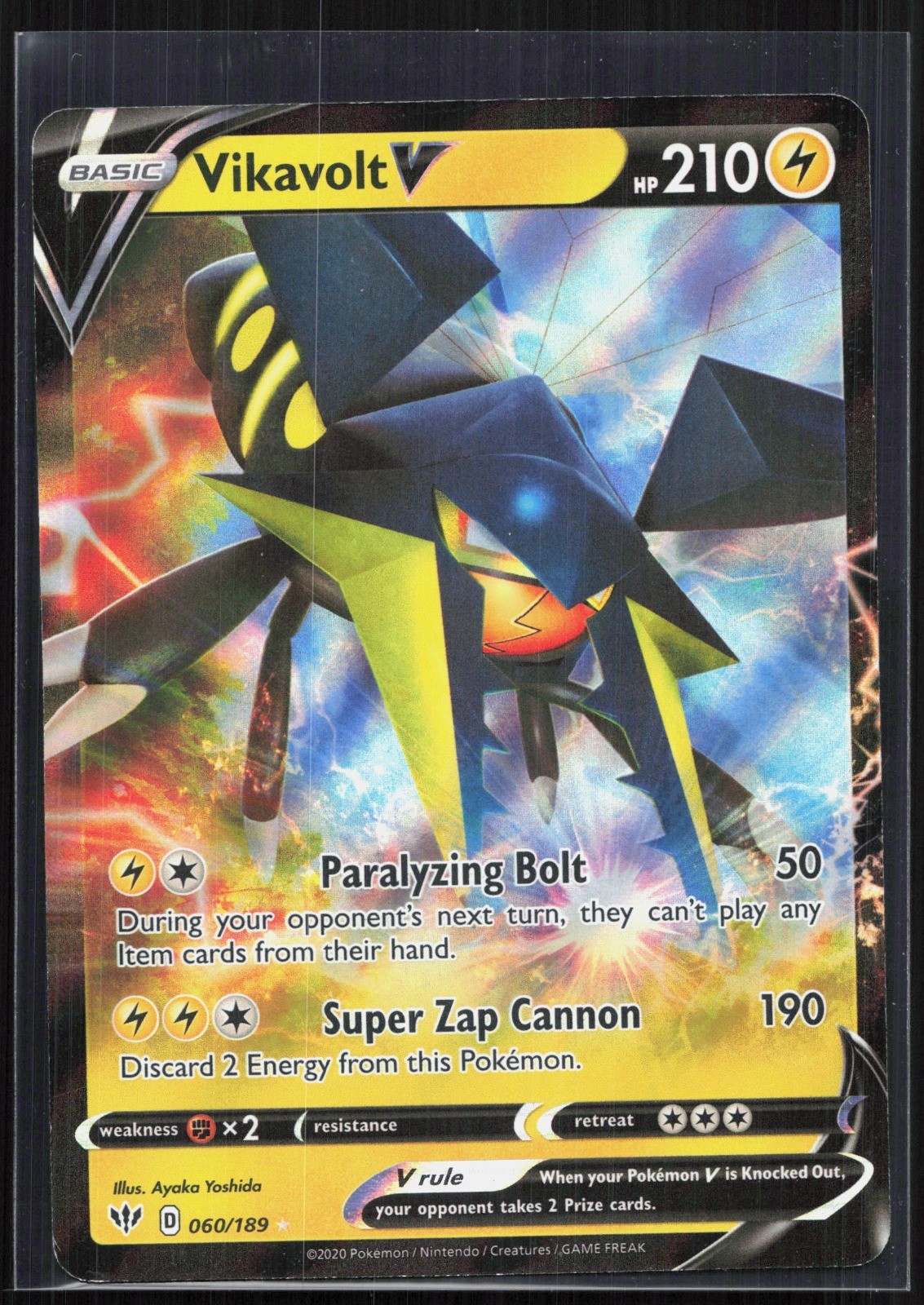Vikavolt V 060/189 Ultra Rare SWSH03: Darkness Ablaze NM