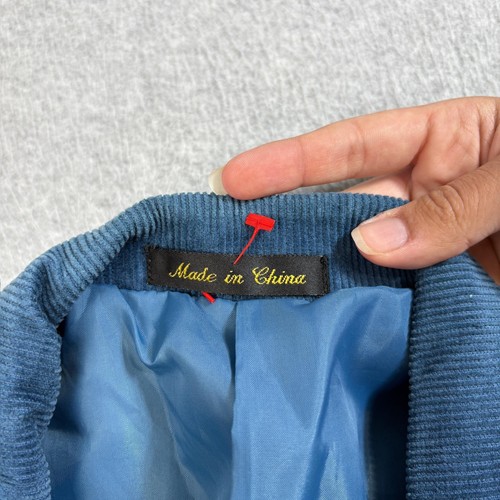 Shepler's Jacket Men 48L Blue Corduroy Blazer Elbow Patch Western Southwest 90s - Picture 3 of 11
