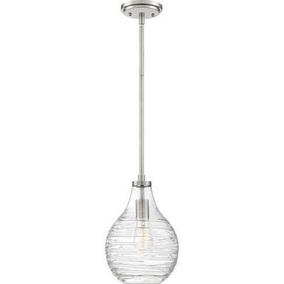 Quoizel Genie 1 Light Pendant Hanging Fixture Brushed Nickel Ceiling QPP4019BN 3