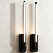 Black Picture Light LED 2 Pack 21" Battery Operated 3CCT Wall Sconce with Remote