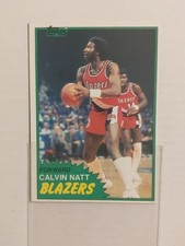 1981-82 Topps  #85 West CALVIN NATT Portland Trail Blazers Basketball Card. (NM)