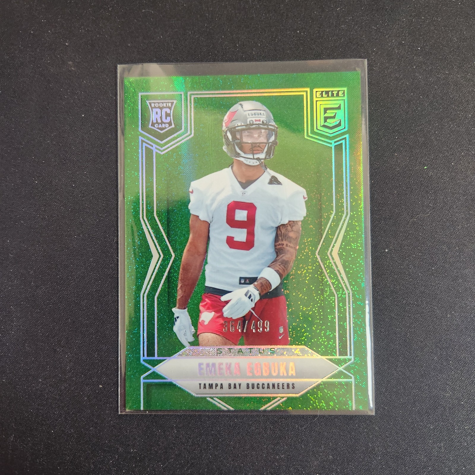 Emeka Egbuka 2025 Donruss Elite #102 Status Sparkle #/499 Buccaneers RC L57