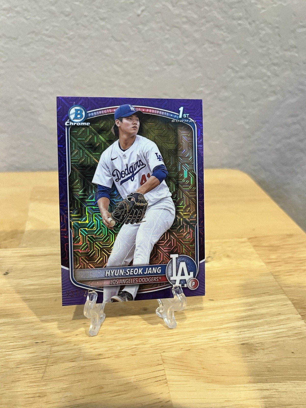 2025 Bowman Chrome Prospects Hyun-Seok Jang 1st Bowman Purple Mojo /250