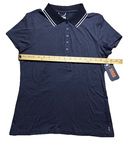 Bass Outdoor Women’s Regular fit Short Sleeve Polo Shirt Size S Black Solid NWT - Picture 5 of 8